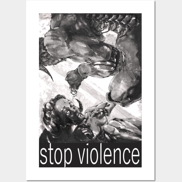 Stop violence Wall Art by Takeshi Kolotov